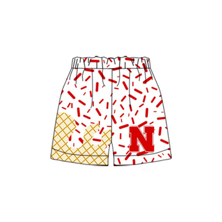 Preorder moq 5 Baby Boys Red N Sprinkles Team drips Shorts Bottoms