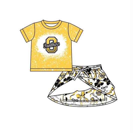 Preorder (moq 5)Baby Girls Panters Shirt Top Skirt Short Team Clothes Sets