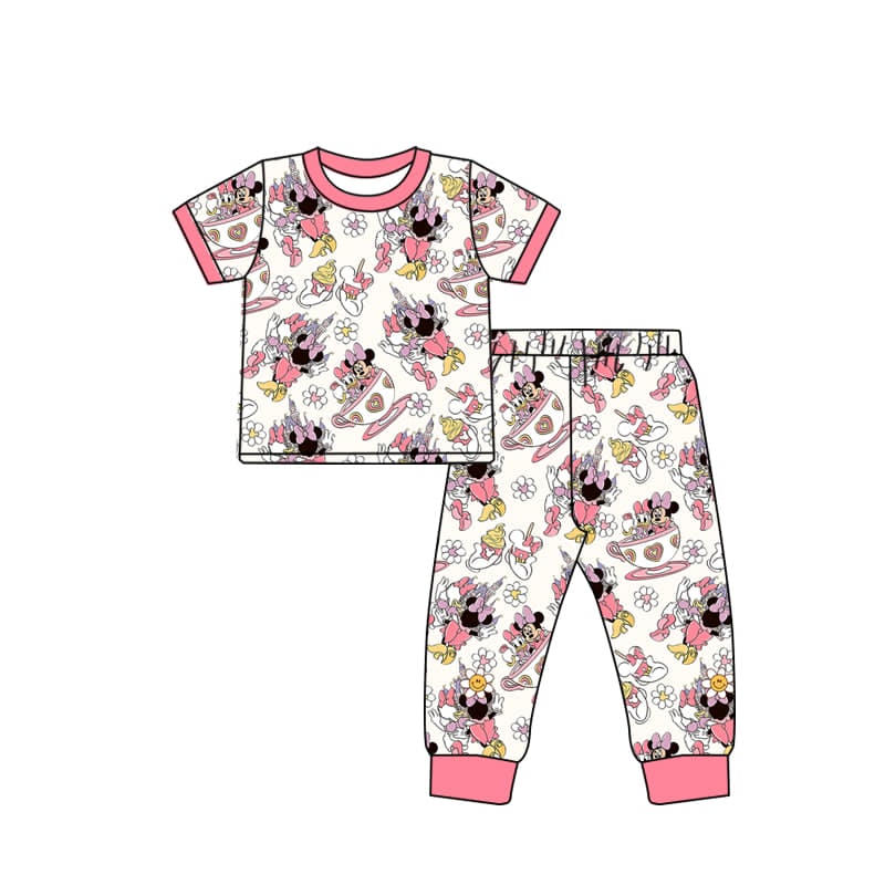 Preorder (moq 20)Baby Boys Bamboo Cartoon Mouse Pants Pajamas Sets