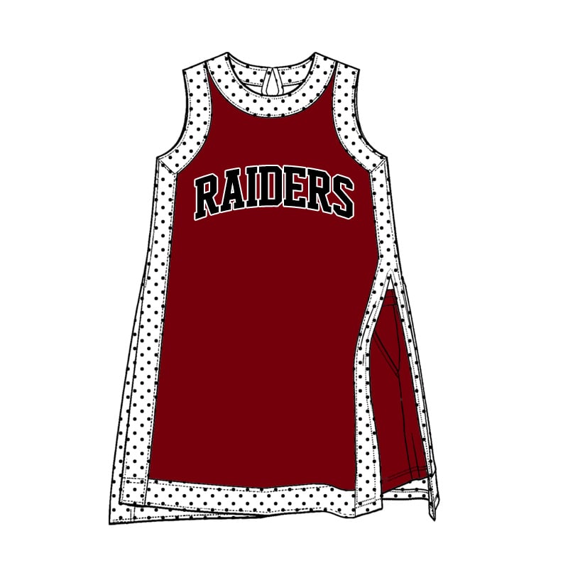 Preorder moq 5 Baby Girls Sleeveless Wine Raiders Yoga Active Split Short Clothes Sets