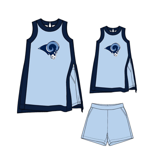 Preorder moq 5 Baby Girls Sleeveless NS ram Yoga Active Split Short Clothes Set
