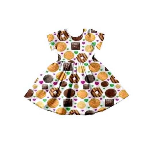 Baby Girls Scout Short Sleeve Knee Length Dresses preorder(MOQ 5)