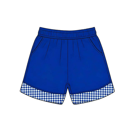 Preorder (moq 5)Baby Girls  Blue Cotton Pockets Shorts Bottoms