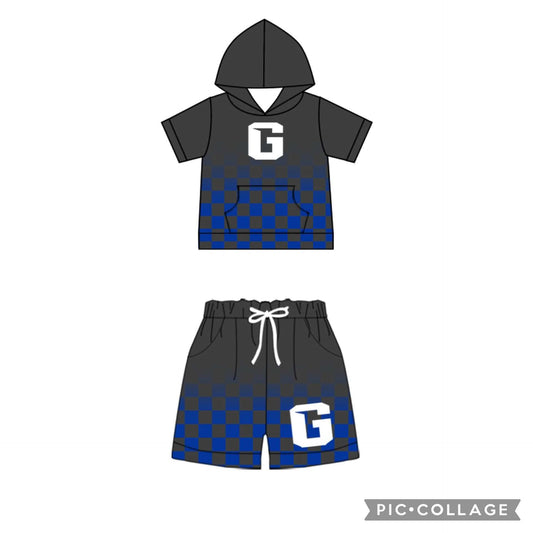 Preorder (moq 5)Baby Boys Eagles Hooded Top Shorts Clothes Sets