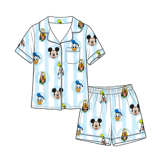 Preorder (moq 5)Baby Kids Yoga Mouse Top Shorts Pajamas Clothes Sets