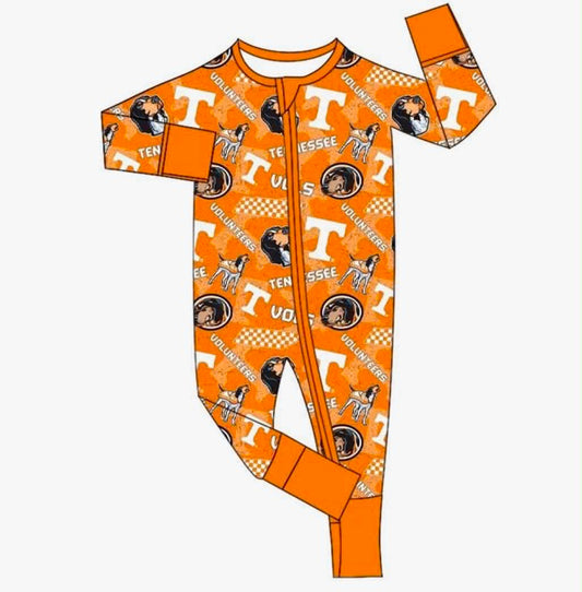 Preorder moq 5 Baby  Tennessee Two Way Zip Convertible Rompers