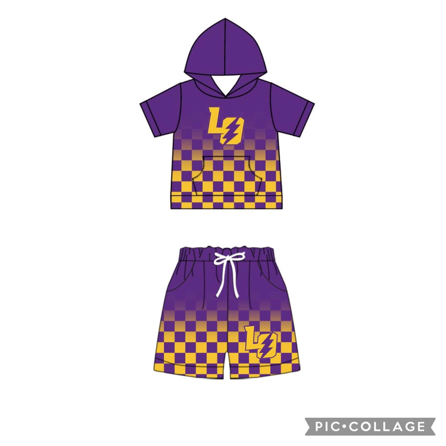 Preorder (moq 5)Baby Boys Lone Oak Hooded Top Shorts Clothes Sets