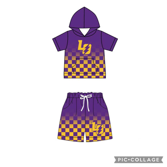 Preorder (moq 5)Baby Boys Lone Oak Hooded Top Shorts Clothes Sets