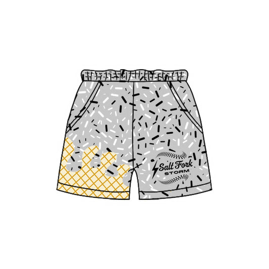 Preorder(moq 5) Baby Boys Grey Storm Sprinkles Team Sports Shorts