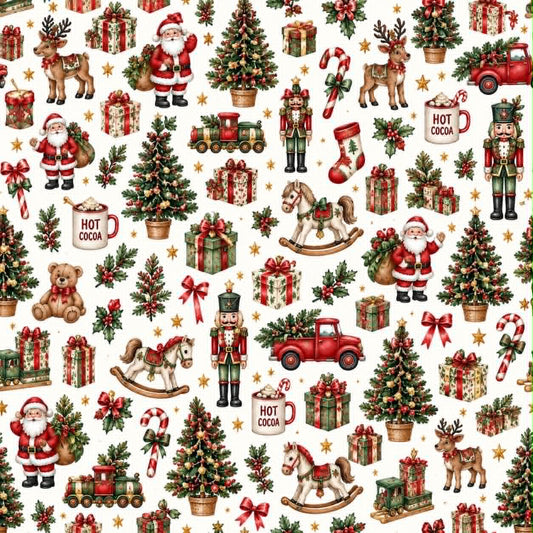 Preorder (moq 5) Adult Women Christmas Tree Santa Button Top Pant Pajamas Sets