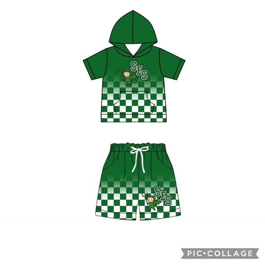 Preorder (moq 5)Baby Boys SES Hooded Top Shorts Clothes Sets