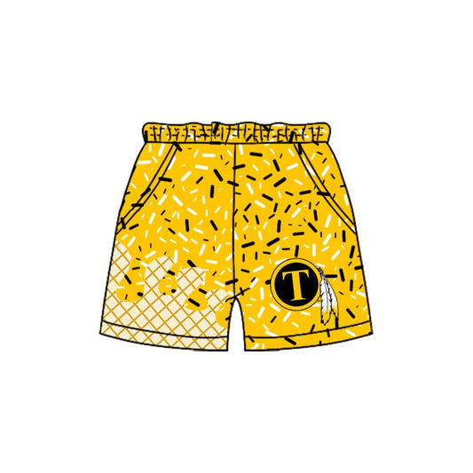 Preorder(moq 5) Baby Boys Gold Tuscola Warriors Sprinkles Team Sports Shorts