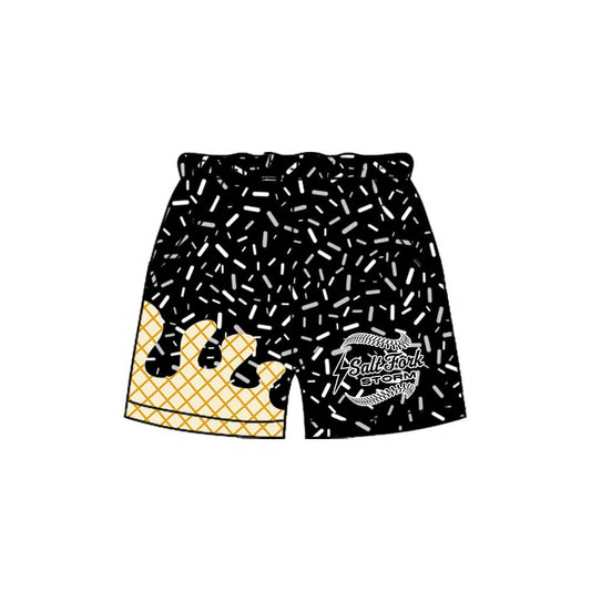 Preorder(moq 5) Baby Boys Black Storm Sprinkles Team Sports Shorts