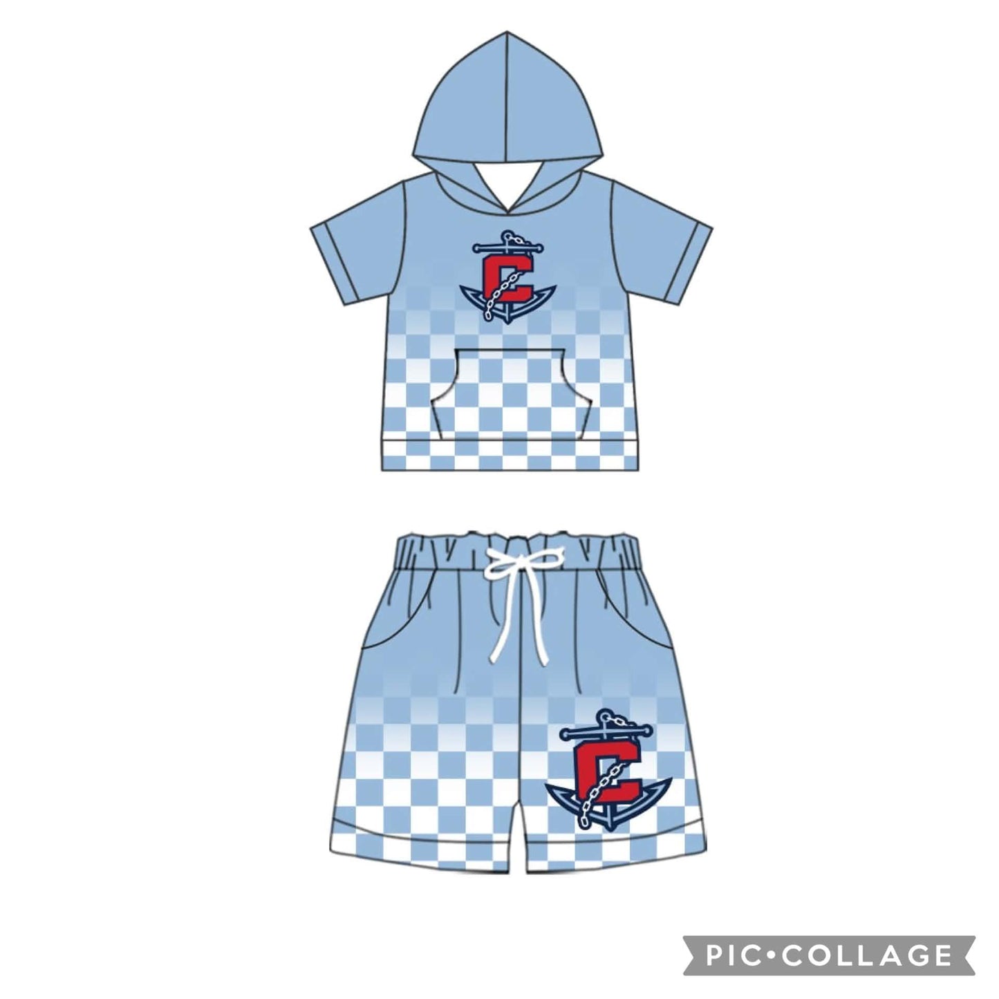 Preorder (moq 5)Baby Boys Colloway Hooded Top Shorts Clothes Sets