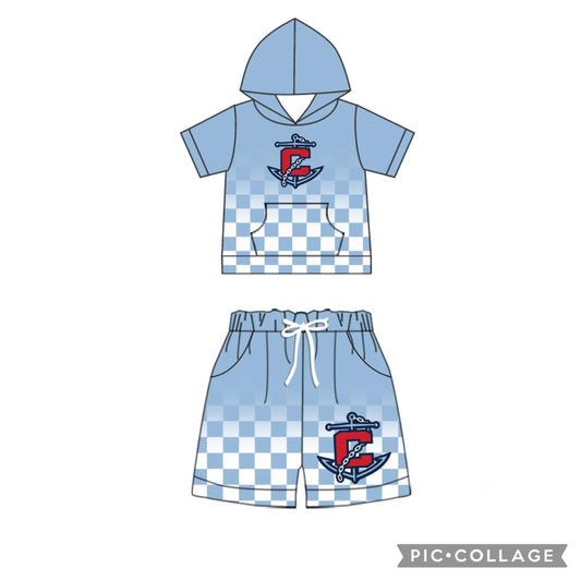 Preorder (moq 5)Baby Boys Colloway Hooded Top Shorts Clothes Sets