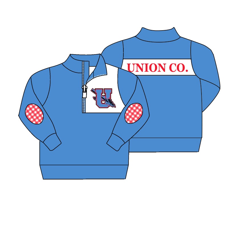 Preorder(moq 5) Adult Men Team Union CO Football Team Zip pullover Tops