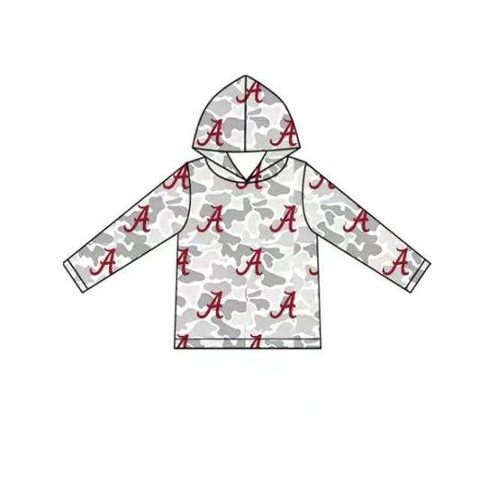 Preorder moq 5 Adult Men Long Sleeves Grey Camo Alabama Team Hoodies Top
