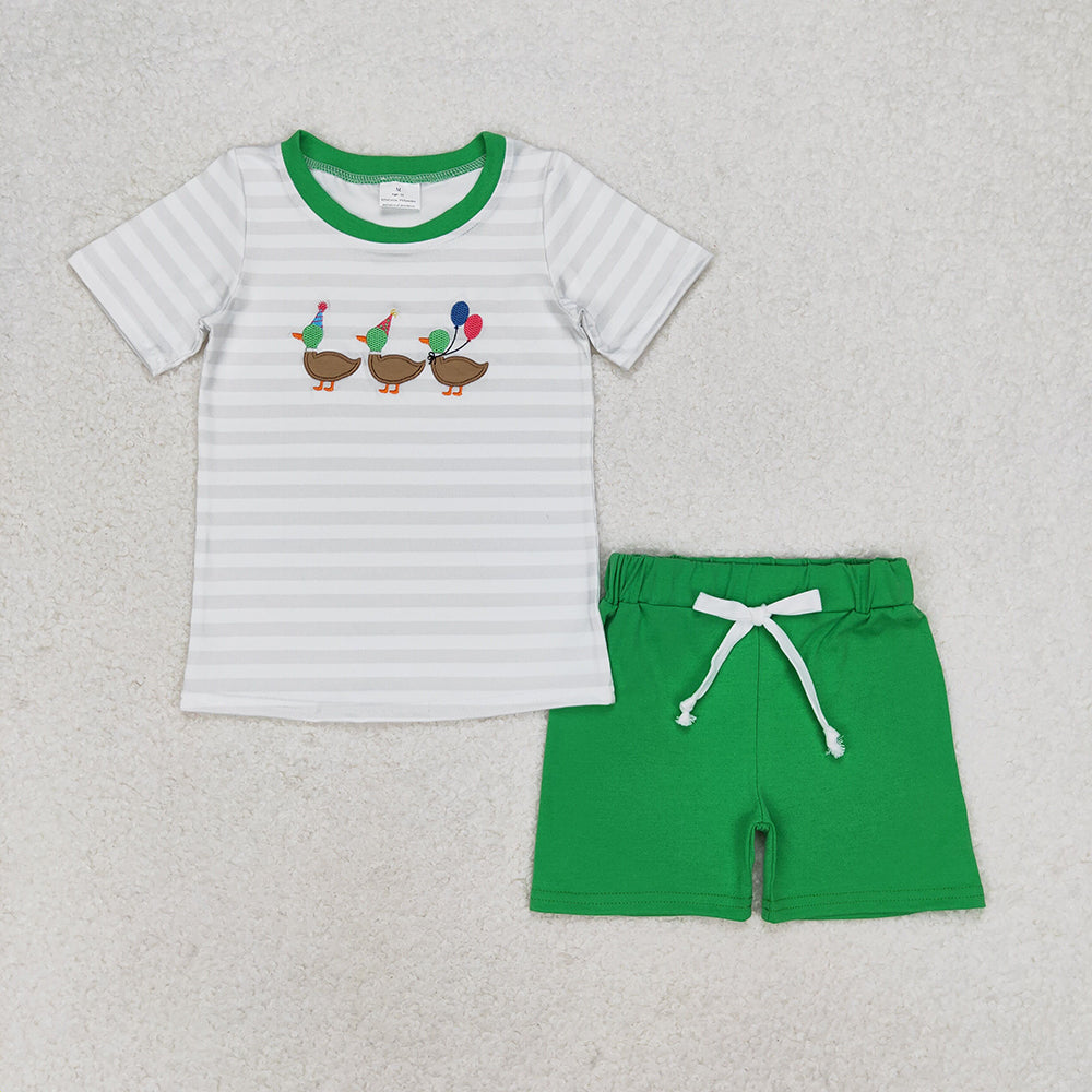 Baby Boys Duck Birthday Tunic Top Shorts Clothes Sets