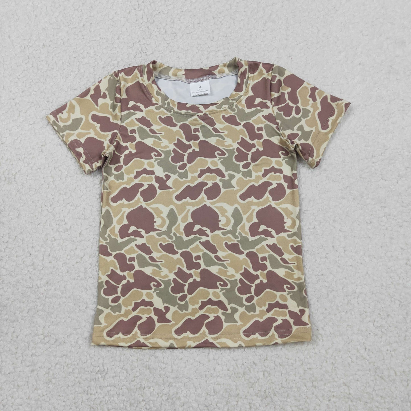 Baby Boys Short Sleeve Southern Khaki Camo T-shirts Top