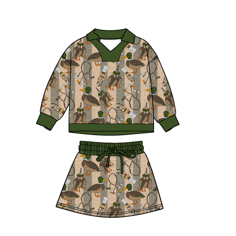 Preorder(moq 5) Baby Boys Ducks Calls Long Sleeve Top Shorts Hunting Clothes Sets