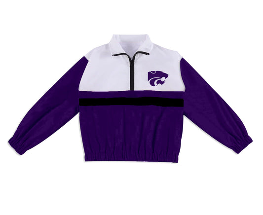 Preorder (moq 5)Baby Boys Long Sleeve Wildcats Team Zip Pullovers Tops