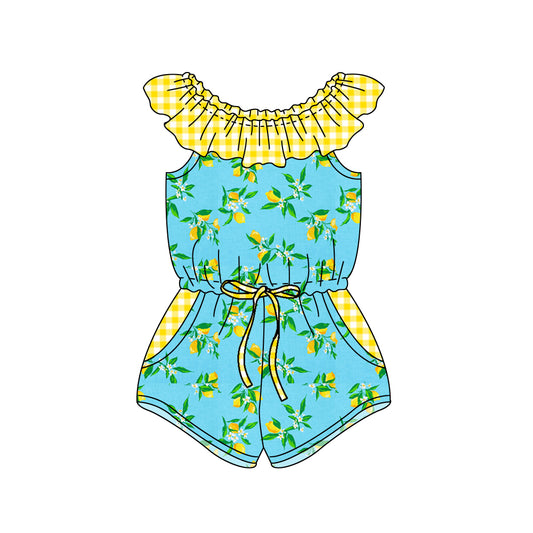 Baby Girls Lemon Pockets Jumpsuits Preorder(moq 5)