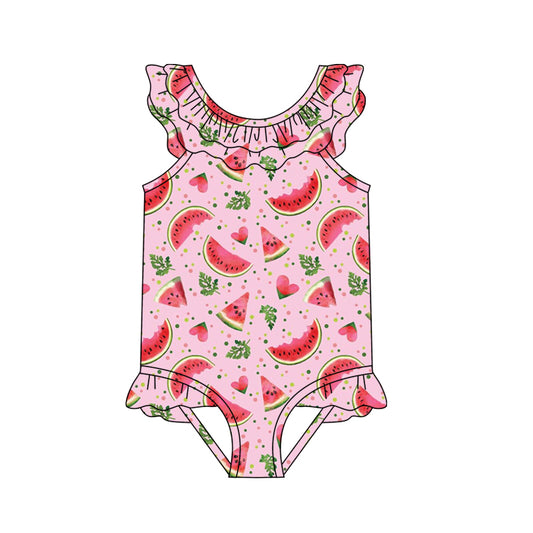 Baby Girls Beach Watermelon One Piece Swimsuits preorder(moq 5)