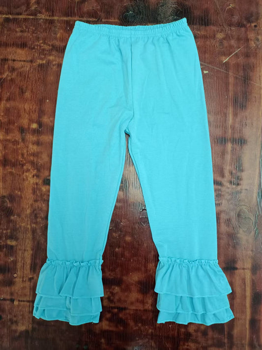 Preorder(moq 5) Baby Girls Blue Ruffle Pants