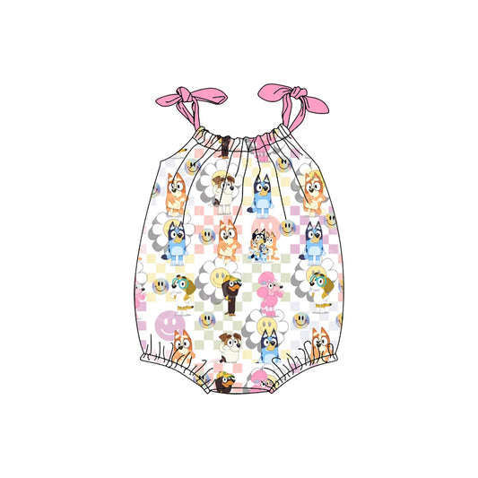 Baby Infant Girls Colorful Dogs Halter Rompers preorder(moq 5)