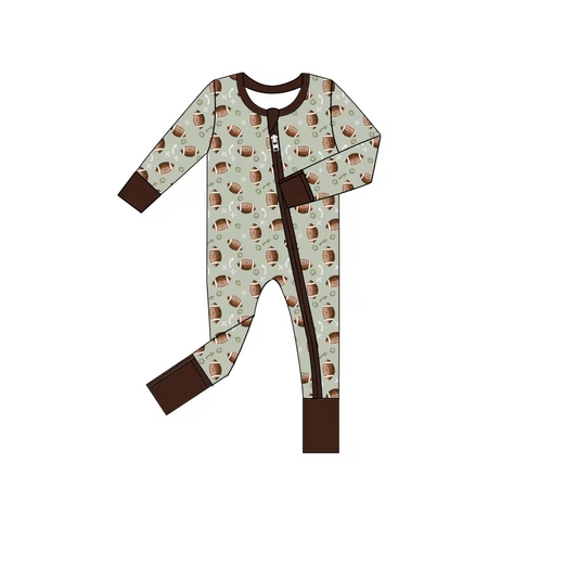 Baby Infant Boys Footballs Zip Rompers preorder(moq 5)