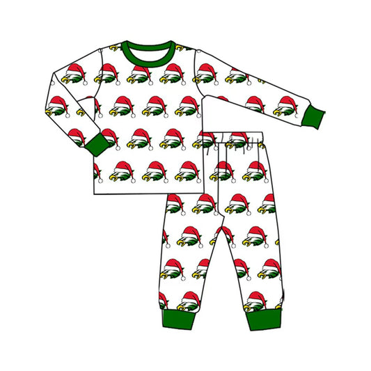 Preorder(moq 5) Baby Kids Eagle Team Christmas Top Pants Lounge Wear Pajamas Sets