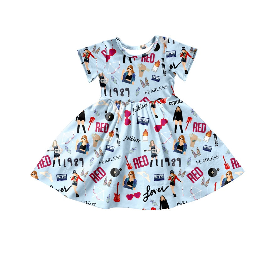 Baby Girls 1989 Singer Short Sleeve Knee Length Dresses Preorder(moq 5)