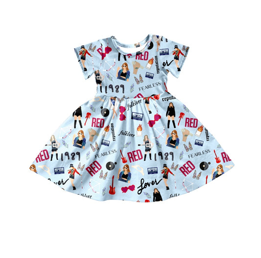 Baby Girls 1989 Singer Short Sleeve Knee Length Dresses Preorder(moq 5)