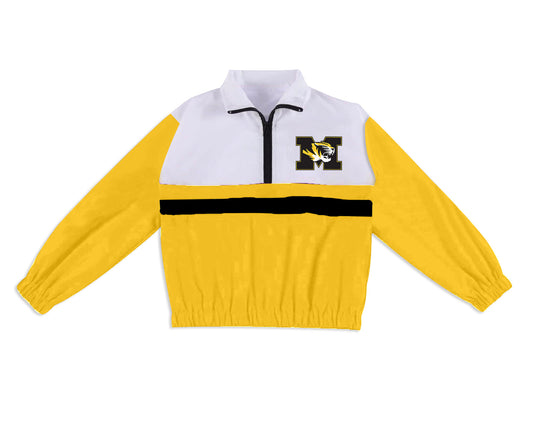 Preorder (moq 5)Baby Boys Long Sleeve M Tigers Team Zip Pullovers Tops
