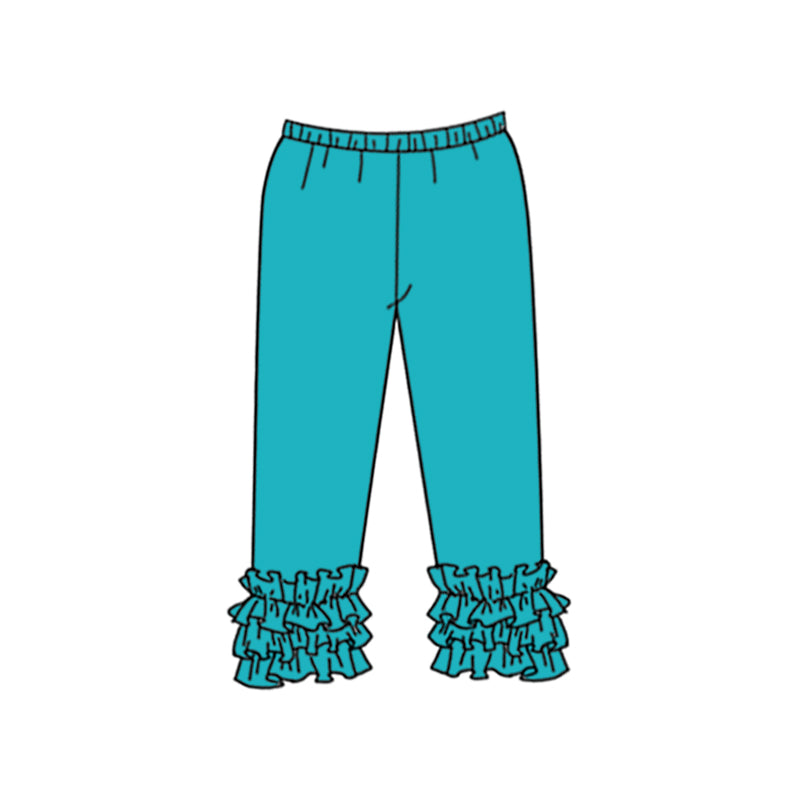 Baby Girls Teal Icing Ruffle Legging Pants split order preorder Oct 30th