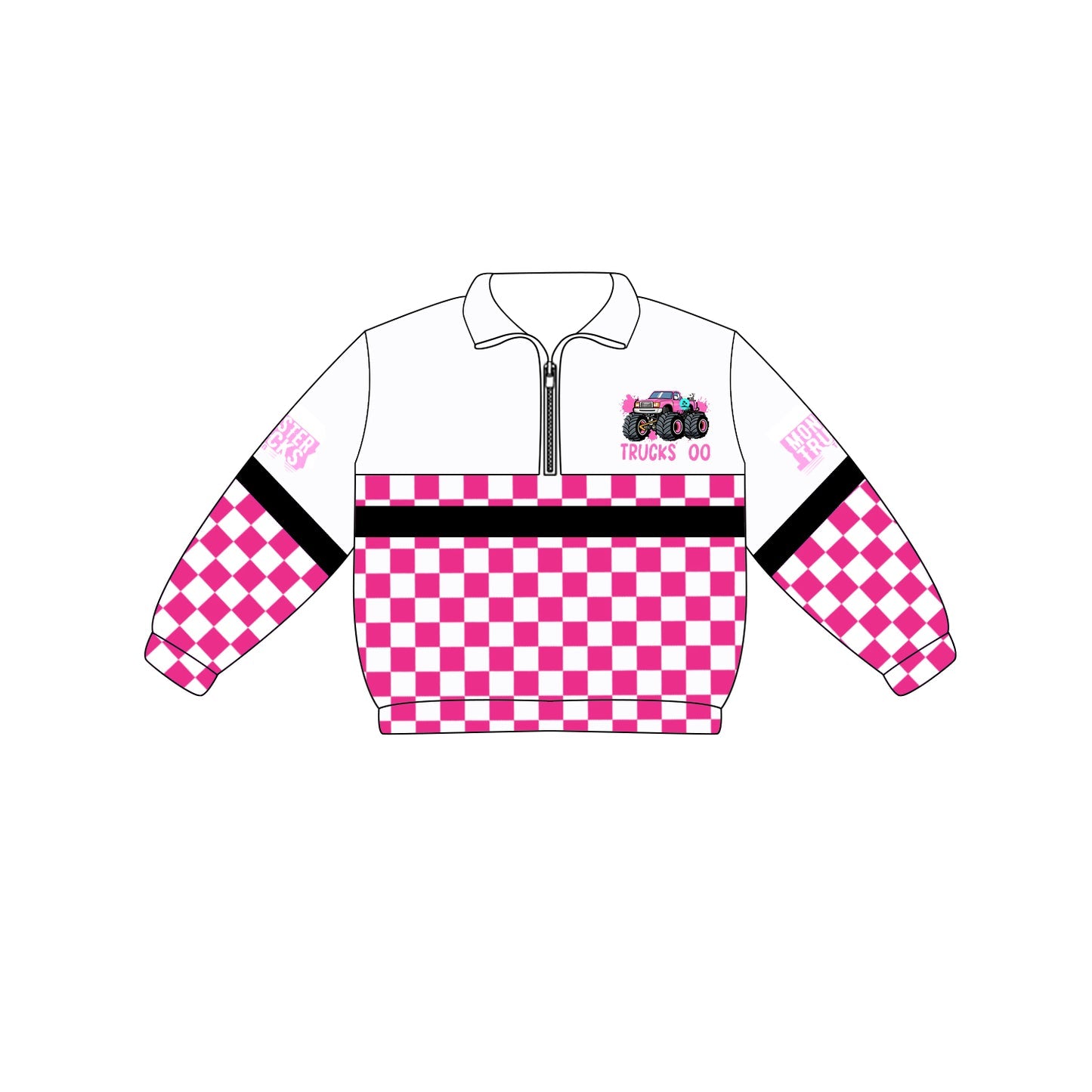 Preorder (moq 5)Baby Boys Long Sleeve Team Zip Pullovers Tops