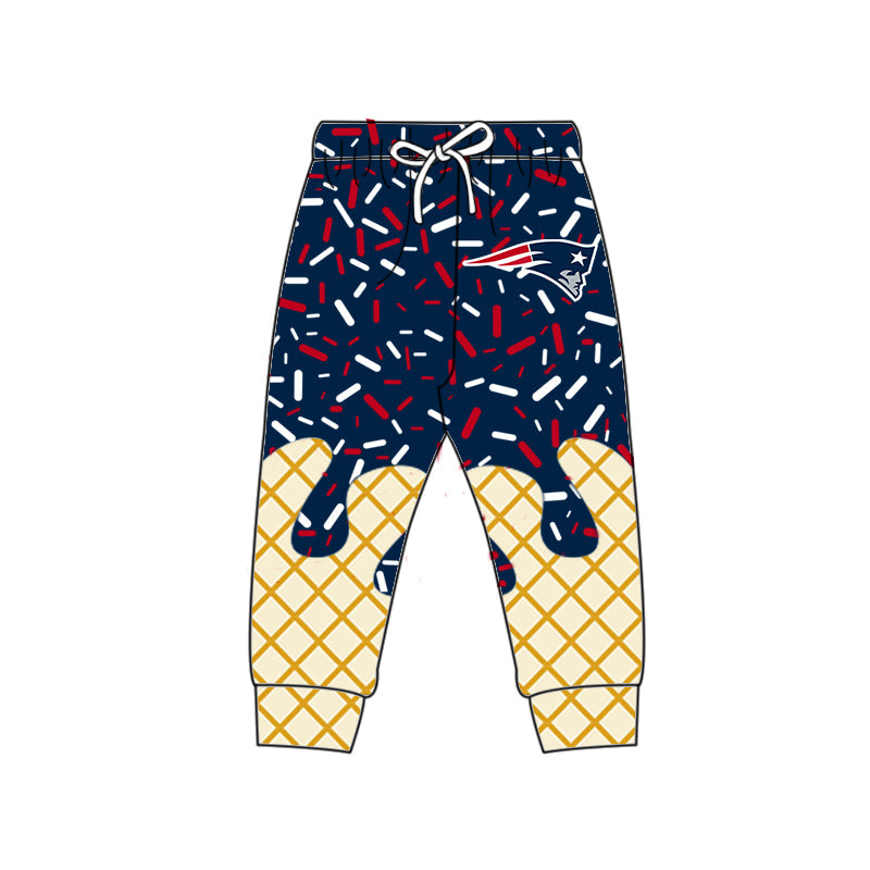 Preorder (moq 5)Baby Boys Drip Sprinkles Navy Patriots Team Jogger Pants Bottom