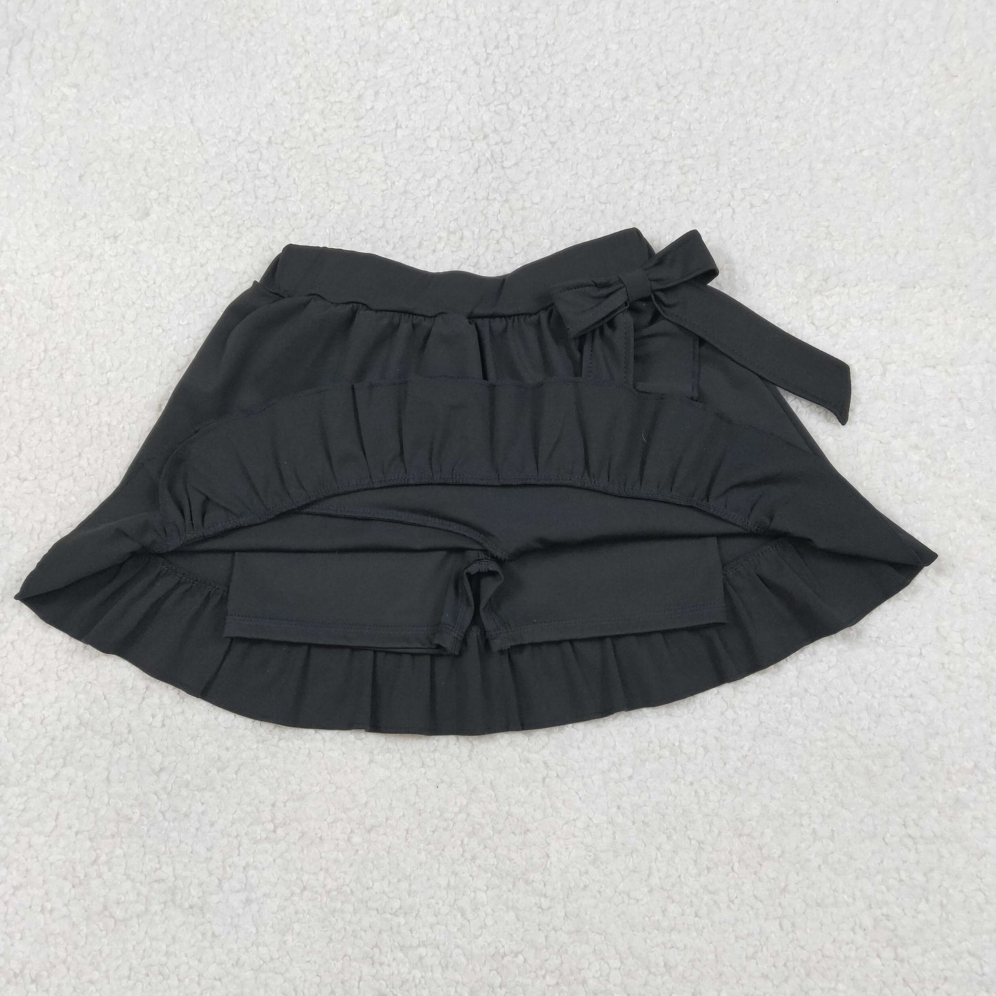 Baby Girls Black Yoga Active Ruffle Skirt Shorts Bottoms