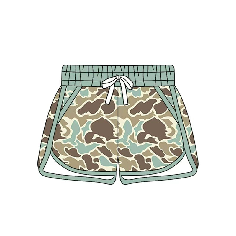 Preorder (moq 5)Baby Girls Southern Green Camo Pockets Shorts Bottom