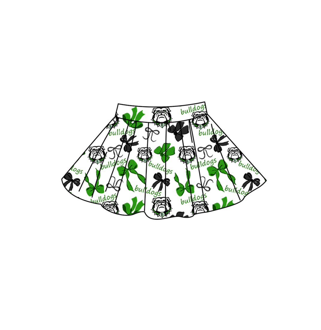 Preorder (moq 5) Baby Girls Bows Bulldogs Team Skirt Shorts Bottom