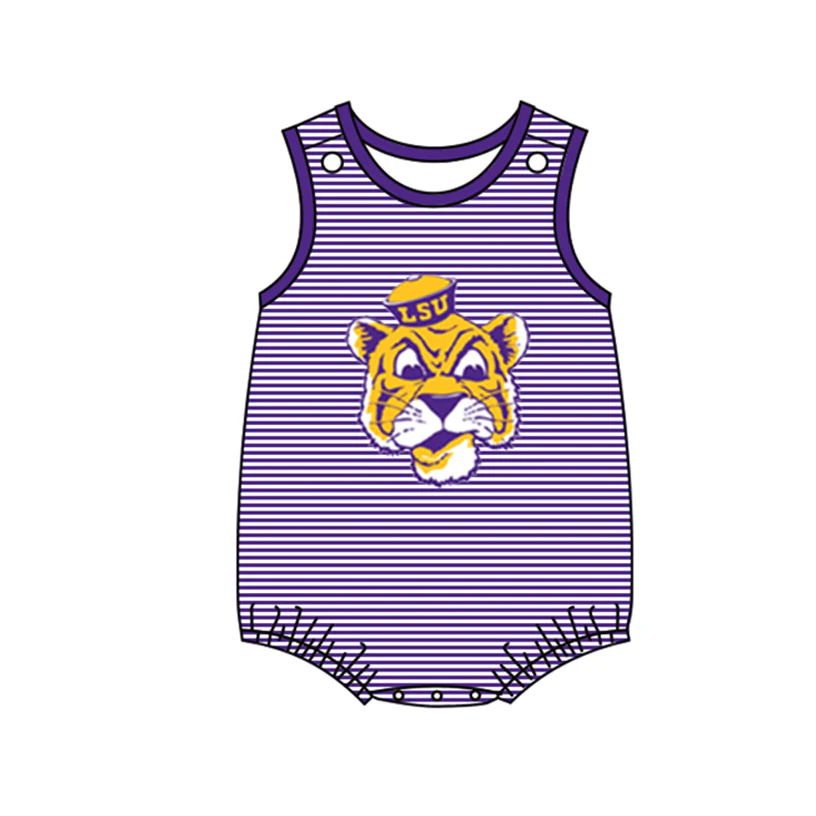 Preorder moq 5 Baby Infant Toddler Boys Tiger LSU Rompers