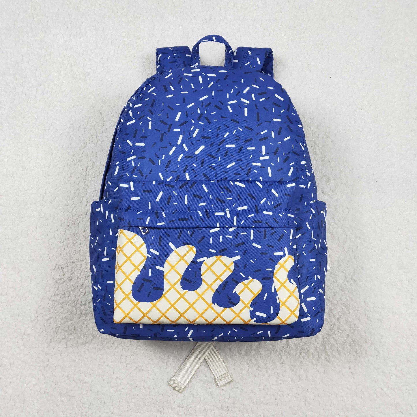 Baby Kids Hot Blue Drip Sprinkles Team Zipper School Back Bags