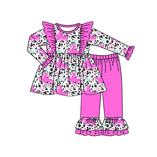 Baby Girls Western Rodeo Top Pants Clothes Sets preorder(MOQ 5)