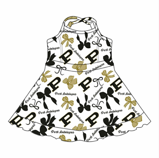 Preorder moq 5 Baby Girls Straps P Bows Plaid Shorts Team Ruffle Knee Length Dresses