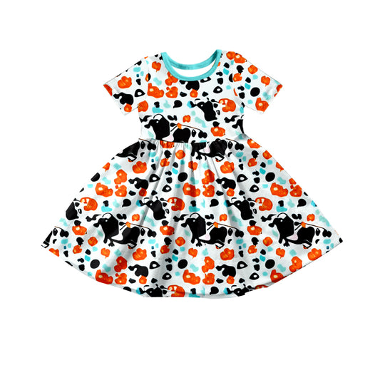 Baby Girls Toddler Western Leopard Rodeo Dresses preorder(moq 5)