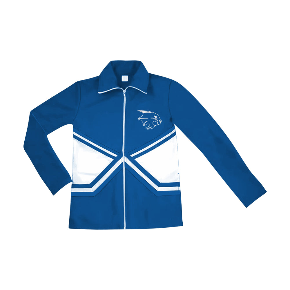 Preorder (moq 5)Baby Boys Blue Bobcat Team Zipper Jacket Top