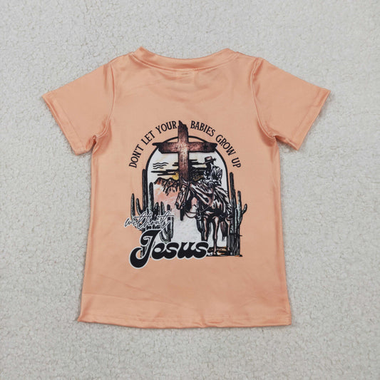 Baby Boys Short Sleeve Cactus Horse Rodeos Western T-shirts Top