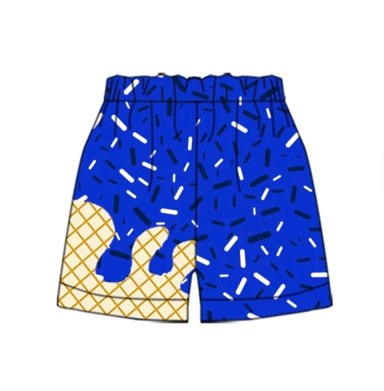 Split Preorder August 31st Adult Men Hot Blue Drip Team Shorts Bottoms