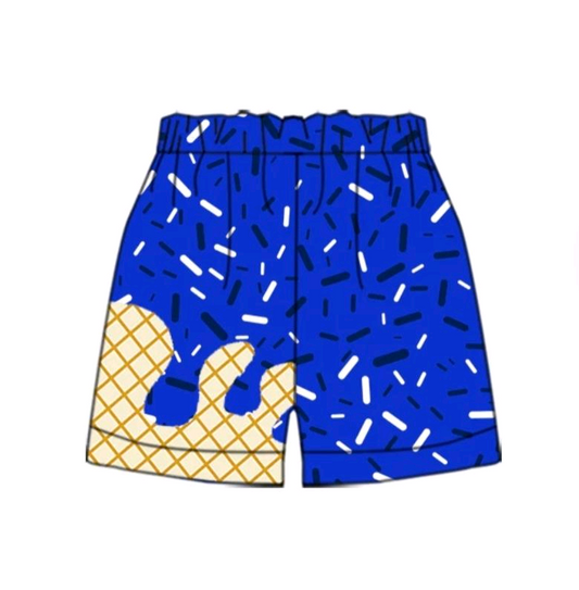 Split Preorder August 31st Adult Men Hot Blue Drip Team Shorts Bottoms