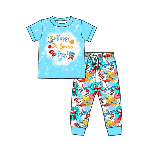 Baby Boys Hat Dr Reading Blue Top Pants Clothes Sets preorder(MOQ 5)